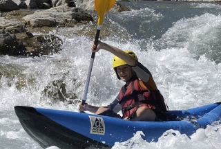 canoe with river planet